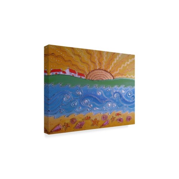 Angie Livingstone 'Ocean Bejeweled' Canvas Art,14x19